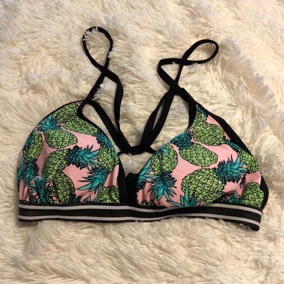 Xhilaration Target pink pineapple bikini top - Picture 1 of 6